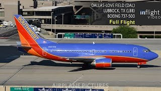 Southwest Airlines Full Flight  Dallas to Lubbock TX  Boeing 737500 [upl. by Pinter]