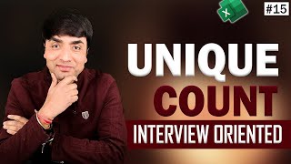 Unique Count in Excel  How to count Unique Values in a list using Sumproduct and CountIF Formula [upl. by Darrelle]