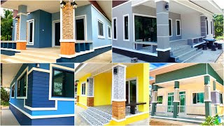 Top 100 House Painting colours Outside 2023  Exterior Wall Paint Color Combinations Ideas [upl. by Inanak]