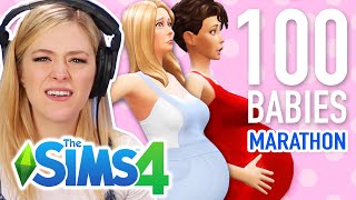 Single Girl Tries The 100 Baby Challenge Season 1 Marathon  Sims 4 [upl. by Aicenev901]