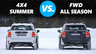 4WD vs All Weather  All Season Tires  Is AWD better than the correct tyres [upl. by Enela]