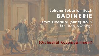 J S Bach  Badinerie Orchestral Accompaniment [upl. by Jallier]