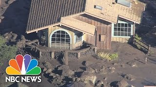 Aerials Show Montecito Devastation After Mudslides  NBC News [upl. by Radburn]