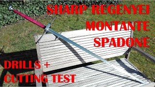 Regenyei sharp MontanteSpadoneZweihänder drill and cutting [upl. by Haram885]