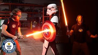 Worlds First Lightsaber  Guinness World Records [upl. by Erie586]