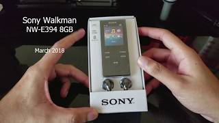 Sony NWE394 8GB Black Walkman Unboxing Overview [upl. by Agn]