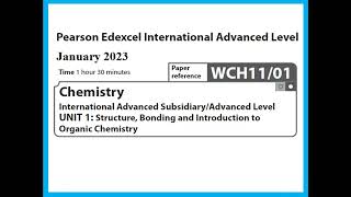 Unit 1 January 2023  IAS Chemistry Edexcel  Dr Hanaa Assil [upl. by Mercola]