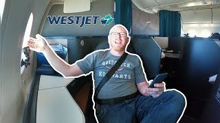 Westjet 787 Business Class INAUGURAL LONG HAUL FLIGHT [upl. by Baniaz]