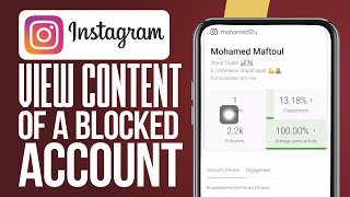 How to View Content Of A Blocked Instagram Account  Easy [upl. by Zahavi]