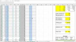 How to perform a Monte Carlo Inventory Management simuation in excel [upl. by Aimee]