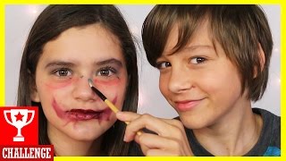 MY BROTHER DOES MY MAKEUP CHALLENGE  KITTIESMAMA [upl. by Augustina]