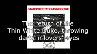 Station to Station  David Bowie  Lyrics [upl. by Sinnelg]