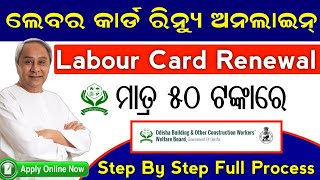 How To Renewal Labour Card In Online 2023  Labour Card Renew Online Full Process In Odia [upl. by Nylloc]