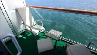 PampO Cruise Ship Azura Balcony Cabin L235 Deck 15 2013 [upl. by Serge]