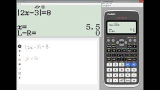 Classwiz HowTo Solving a Modulus Equation [upl. by Kcirrem]