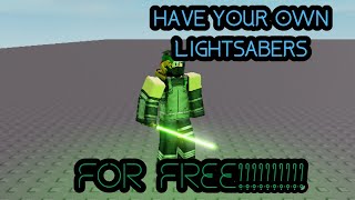 Roblox  How to get REALLY good Lightsabers FREE [upl. by Peale558]