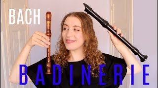 BADINERIE by Bach How to play  Team Recorder [upl. by Ayortal164]