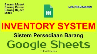 47 INVENTORY SYSTEM Dengan Google Sheet  Persediaan Barang [upl. by Nimajeb]