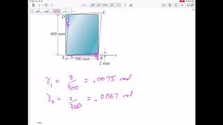 Mechanics of Materials  Shear strain example 1 [upl. by Arfihs]