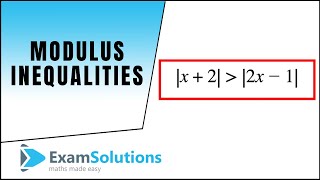 Modulus Inequalities 1  ExamSolutions [upl. by Eilac600]