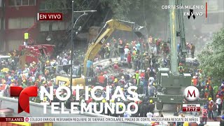 EN VIVO Imágenes desde México donde continúan labores de rescate  Noticiero  Noticias Telemundo [upl. by Fortunna45]