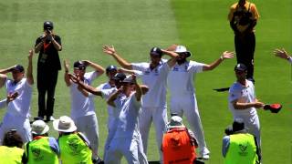 England Cricket Team Victorious Sprinkler Dance at MCG 2010 [upl. by Ainessej]