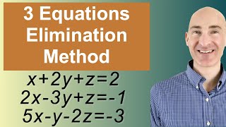 Solving Systems of 3 Equations Elimination [upl. by Audras222]