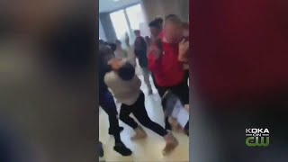 Fight Breaks Out In Hallway Of Highlands High School [upl. by Bowyer9]