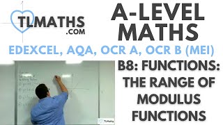 ALevel Maths B806 Functions The Range of Modulus Functions [upl. by Nilek879]