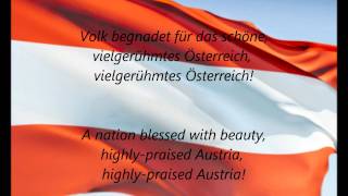 Austrian National Anthem  quotBundeshymnequot DEEN [upl. by Renba685]