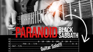 Paranoid Guitar Solo Lesson  Black Sabbath with tabs [upl. by Suirradal]