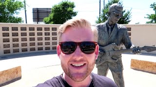 BUDDY HOLLY HomeGraveStatue  Lubbock TX [upl. by Arraik]