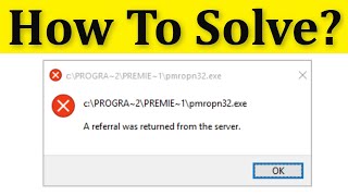 How To Fix A Referral Was Returned From The Server Windows 108817 [upl. by Dickman]