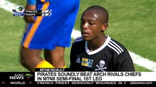 Orlando Pirates thrash Kaizer Chiefs 30 in the MTN8 semifinal first leg [upl. by Whitcomb]