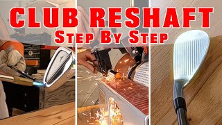 GOLF CLUB BUILD  How to reshaft your irons Step by Step [upl. by Fital709]