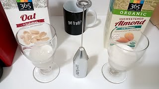 Oat Milk vs Almond Milk part 2 Frothing Test [upl. by Flosi]