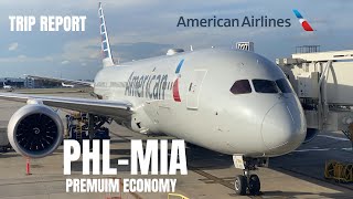 American Airlines B7878 Premium Economy Experience  Philadelphia to Miami [upl. by Lletnahs762]