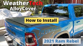 2021 Ram Rebel  WeatherTech AlloyCover Tonneau Install [upl. by Milissent]