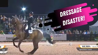 Dressage Fail Grand Prix Dressage Freestyle Gone Wrong [upl. by Llebana]