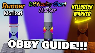 Difficulty Chart Marker Killbrick Marker and Runner Marker Obby Guide Find the Markers [upl. by Auhoj]