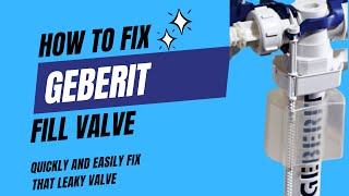 Fix That Leak  change Geberit Fill Valve Washer [upl. by Ruthven330]