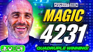 Marescas NEW 4231 FM24 Tactics Wins The Quadruple [upl. by Lorene]