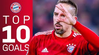 Franck Ribéry  Top 10 Goals for FC Bayern [upl. by Oberheim]