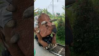 NAIK KERETA DINOSAURUS TRICERATOP BARENG ADEK KAKA [upl. by Auberbach]